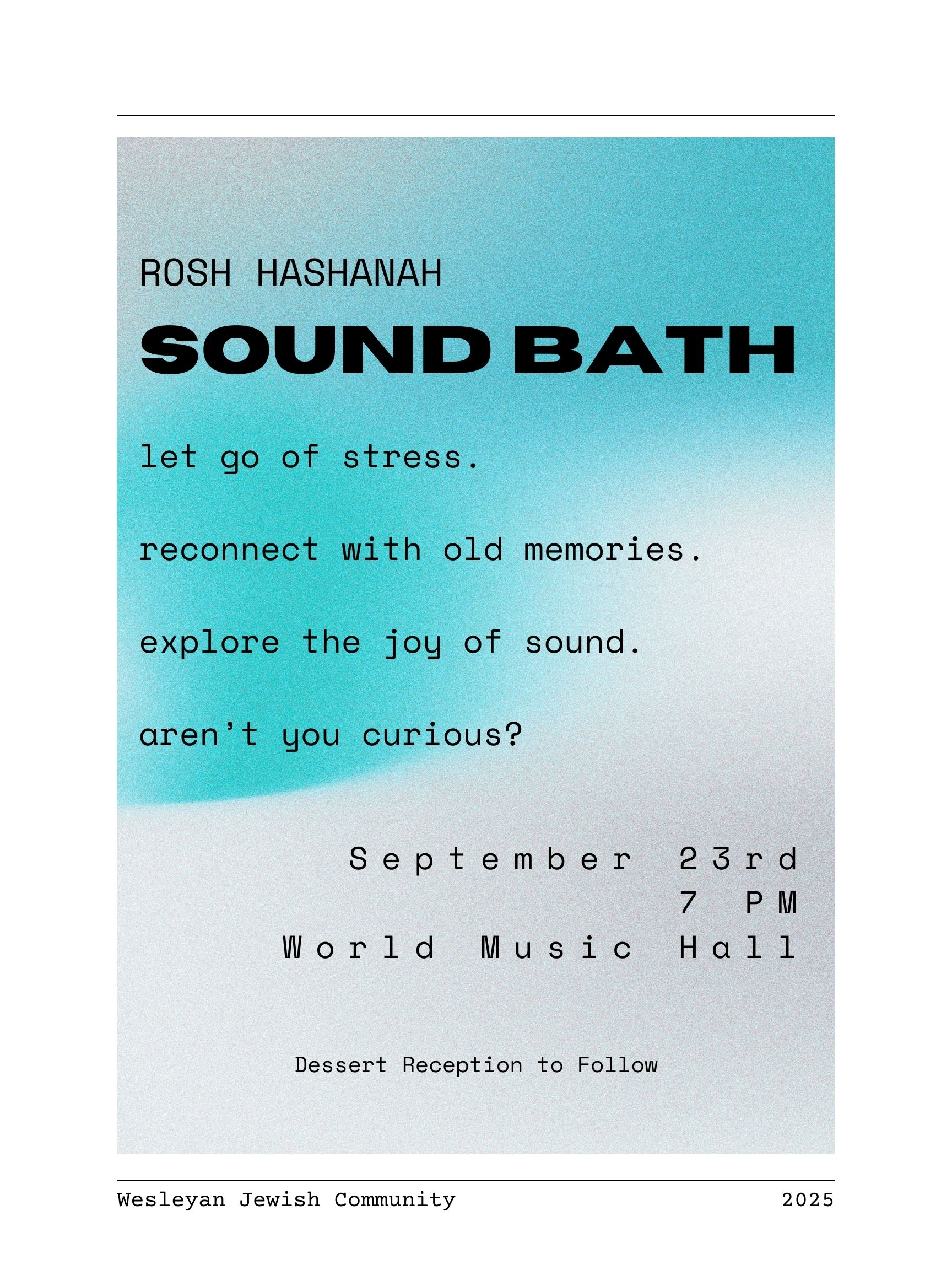 Rosh Hashana Soundbath flyer