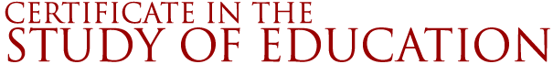 Certificate in the Study of Education