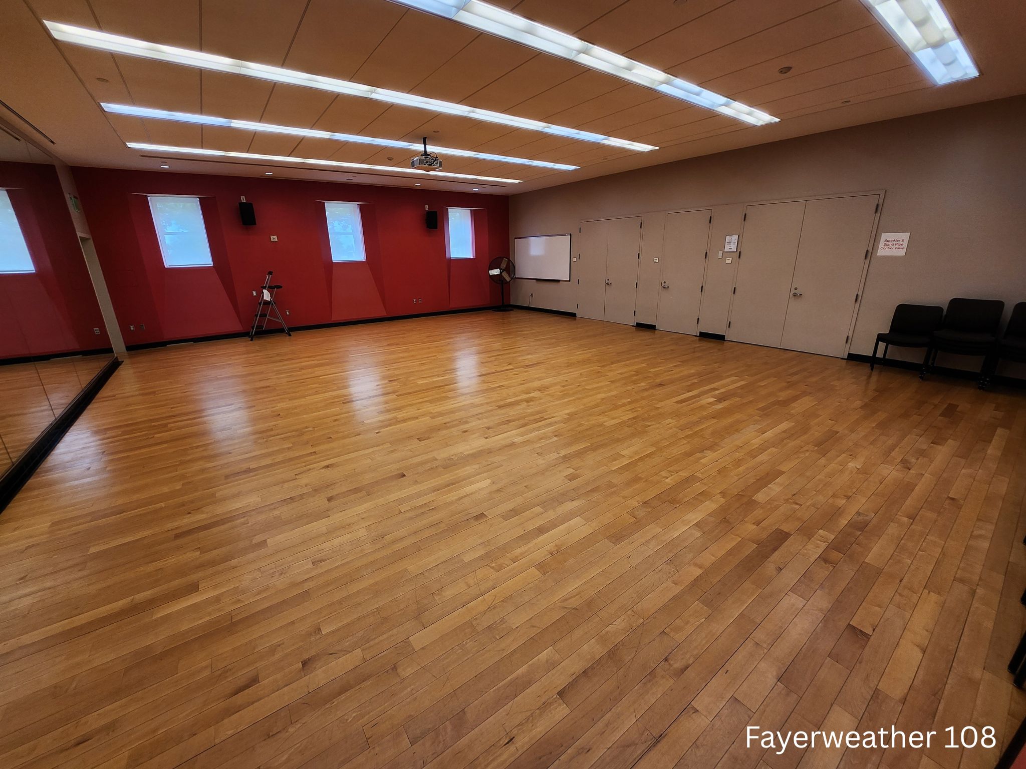 Fayerweather 108 dance rehearsal room