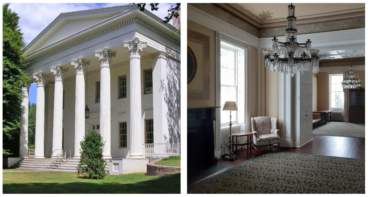 Outside facade of Russell House and the lounges