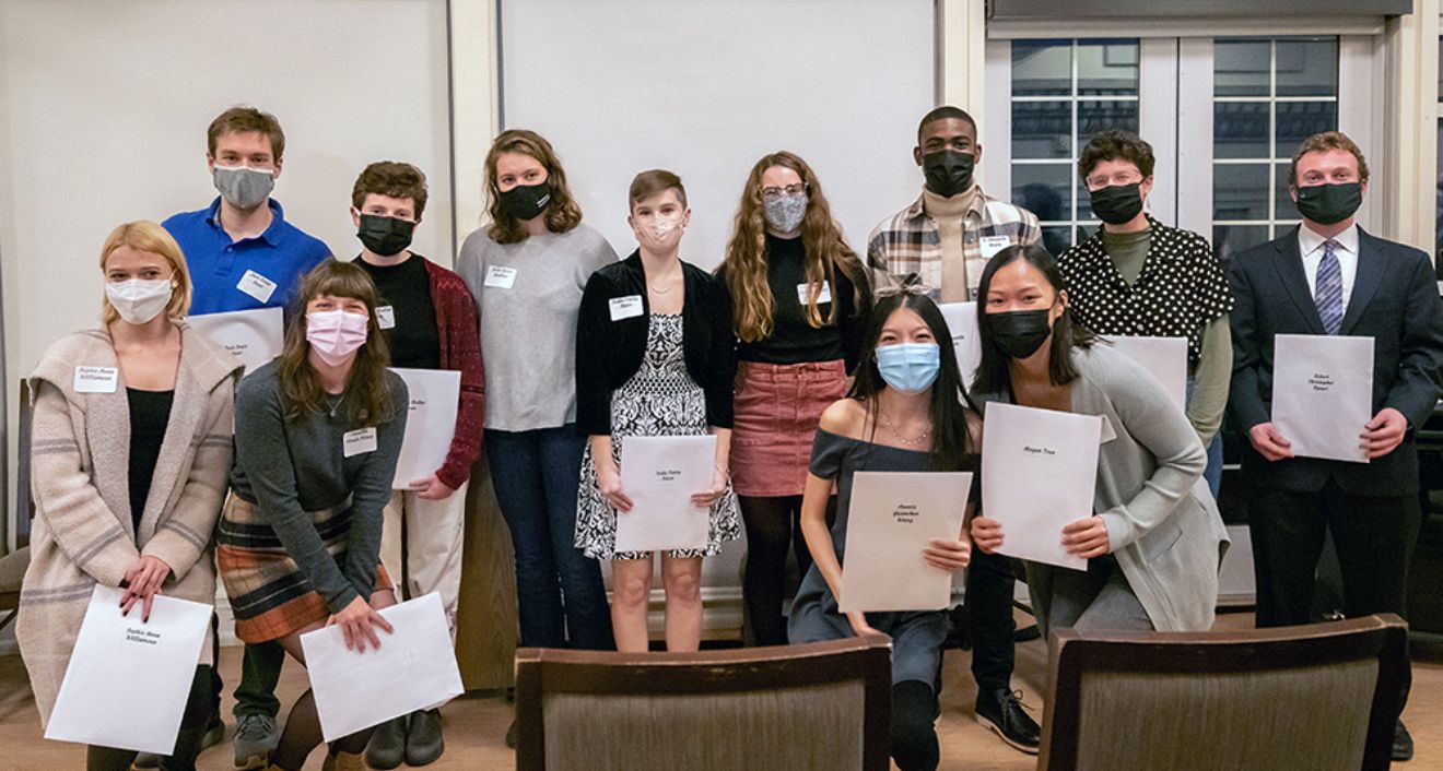 Fifteen seniors were elected to Wesleyan’s Gamma Chapter of Phi Beta Kappa scholastic honor society for Fall 2021. All students have a 93 GPV or above.(Photo by Nick Sng ’23)