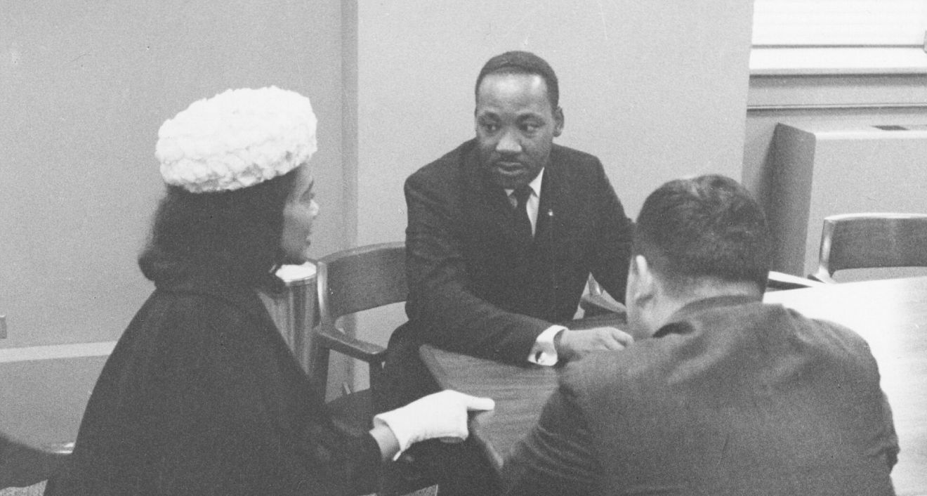 King’s visits to campus were often whirlwind affairs – a night in the university guest house or staying with John Maguire, a public event, and then private conversations and meeting with students and faculty.