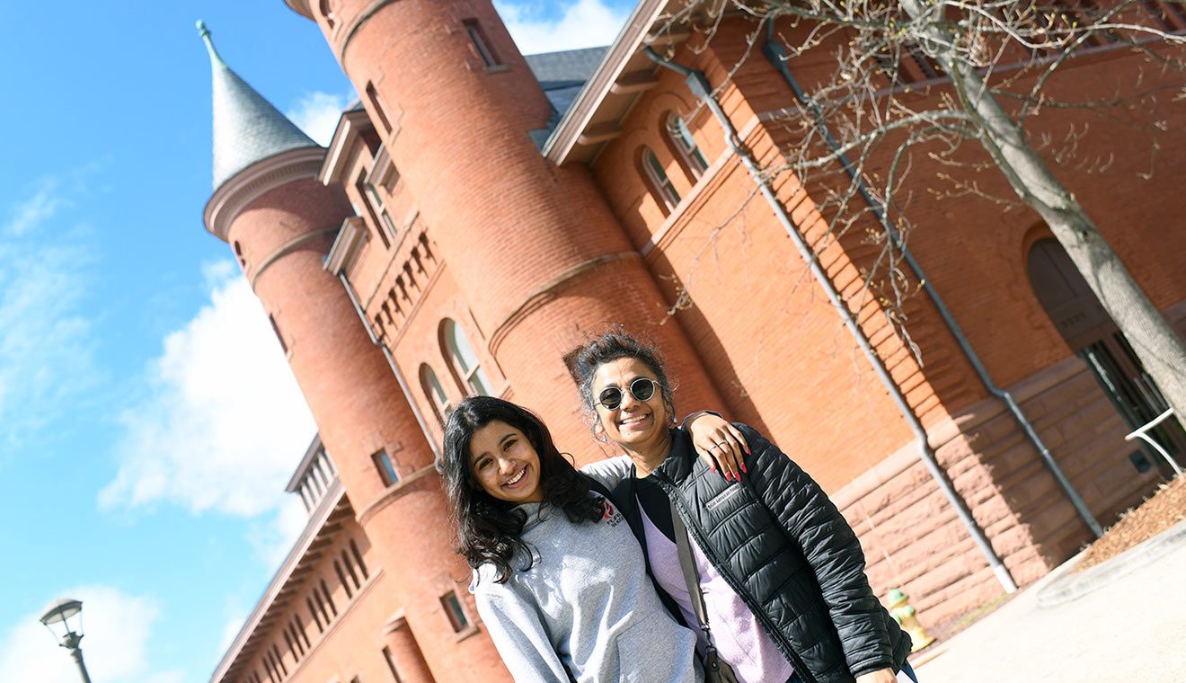 Class of 2026 admitted student Krithi De Souza attended WesFest with her mother, Sanjani Varkey.