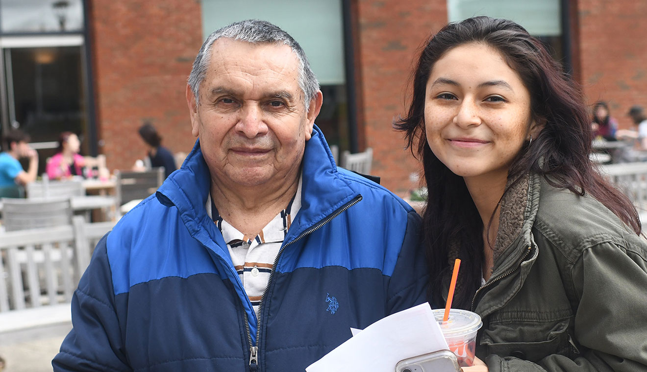 Ainhoa Murchan ’26 attended WesFest with her grandfather, Carlos.