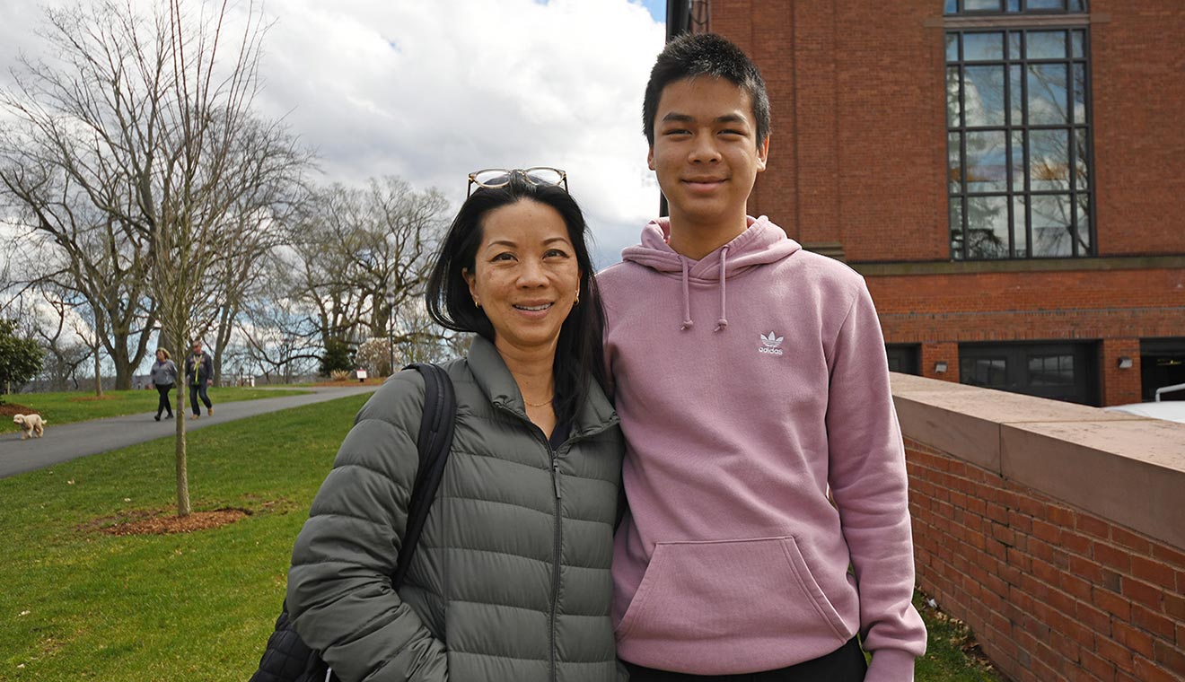 Thai Buu-Hohn P’26 and her son, Marcus.