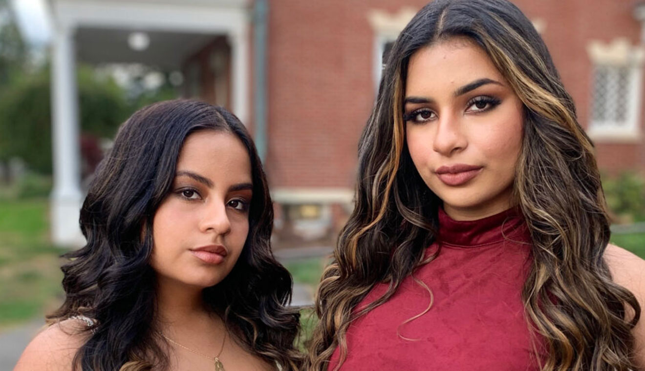 Ashley Cardenas ’23 and Nimra Karamat ’23 recently won a 2022 Connecticut Entrepreneur Award for their efforts creating a sustainable clothing venture, Infinitely.