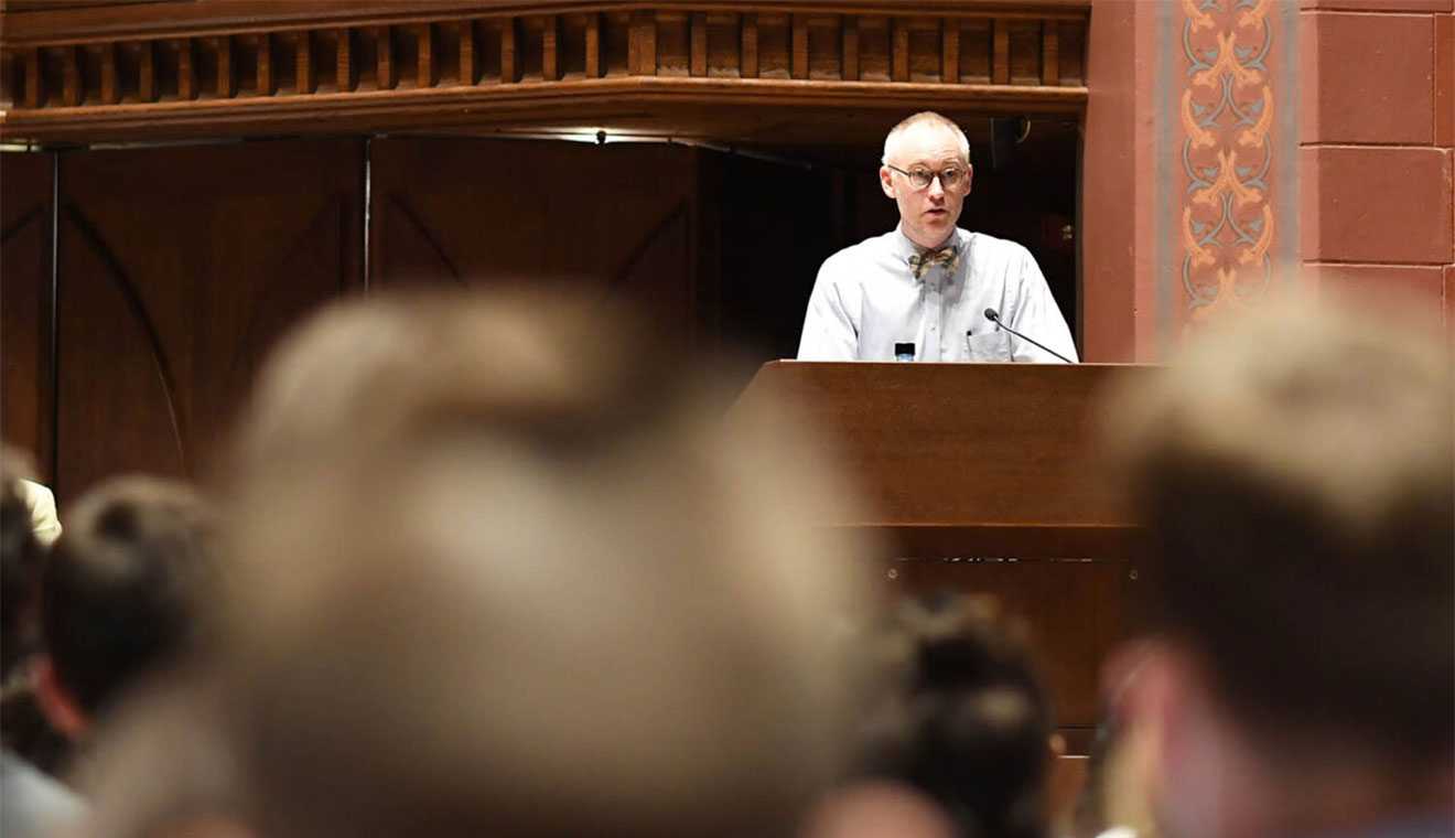 Assistant Professor of Letters Daniel Smyth is the Wesleyan’s PBK Chapter president.