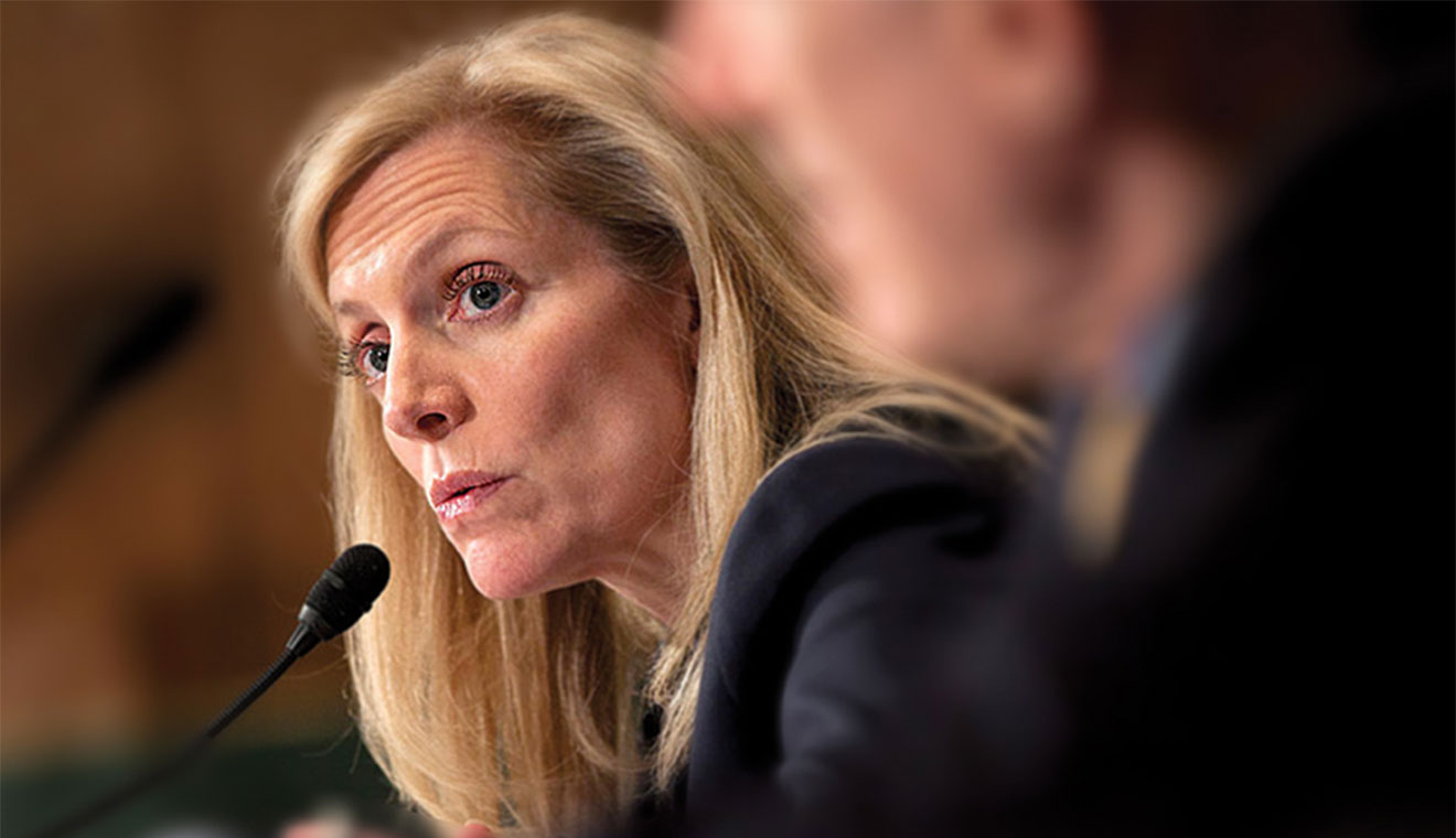 Lael Brainard ’83. Photo by Andrew Harrer/Bloomberg via Getty Images