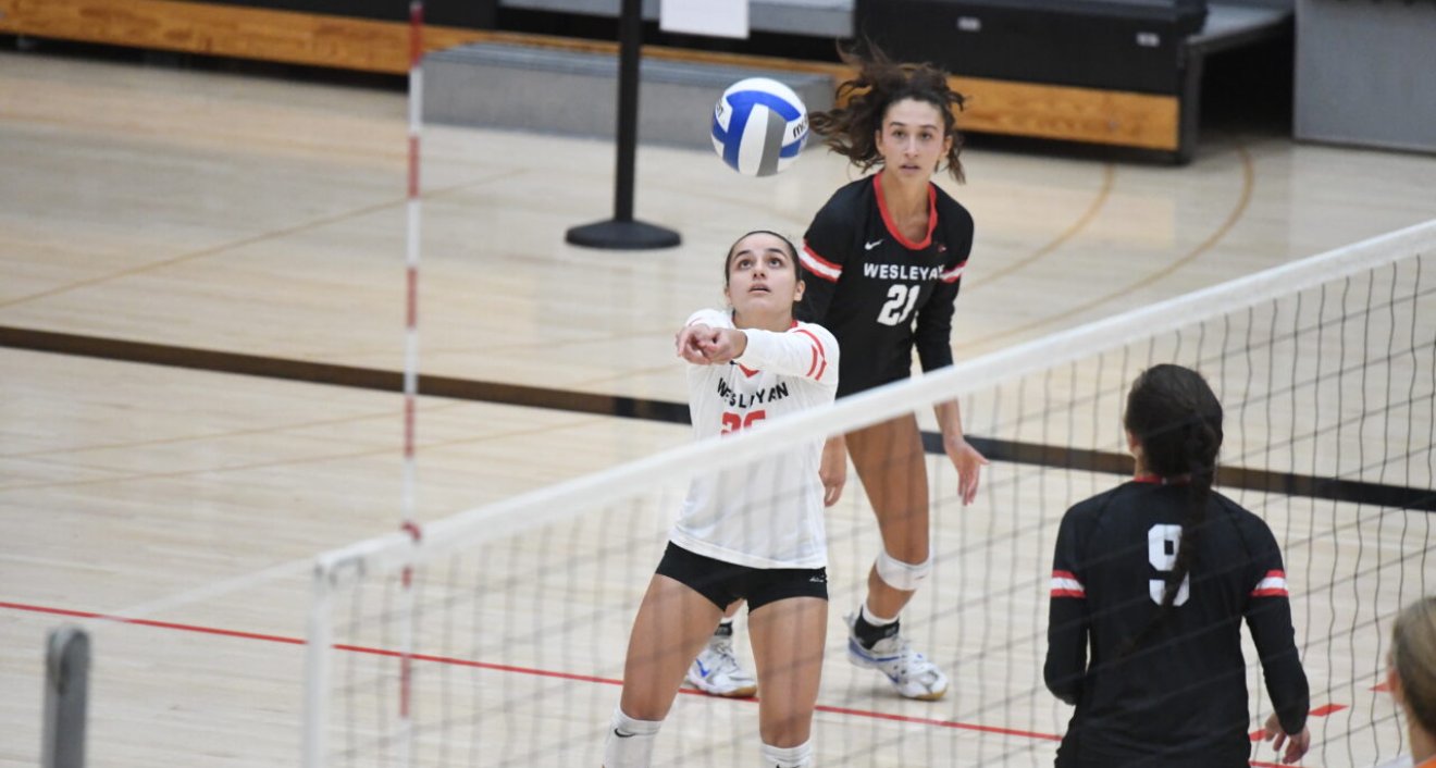 Defensive specialist Bianca Ortiz makes a play during the Cardinals’ win over the Coast Guard Bears, the first game on the fall 2022 sports calendar.