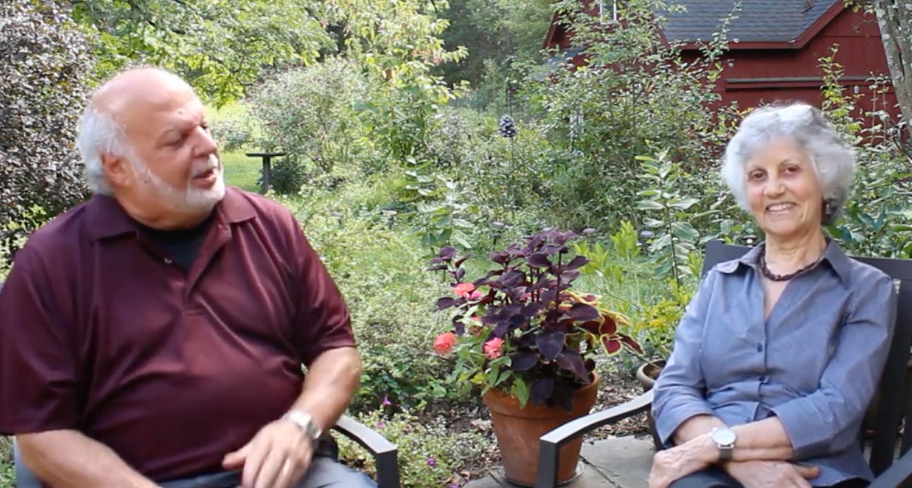 A still from the video interview of Krishna Winston and Tony Marino.