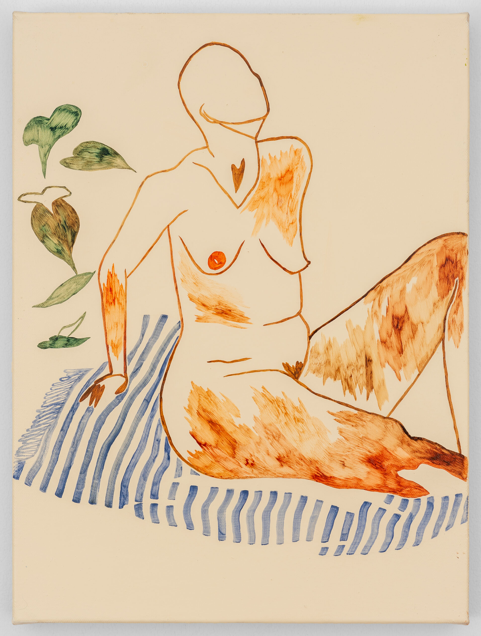 Miranda Forrester, Affinity series #19, 2021 oil on canvas , 16 1/8 x 12 1/4 inches, 41 x 31.1 cm. Courtesy of the artist and Kasmin, New York.