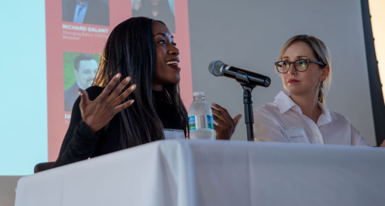 Karen Attiah speaks at the recent conference, “Current Perspectives on the History of Guns and Society.”