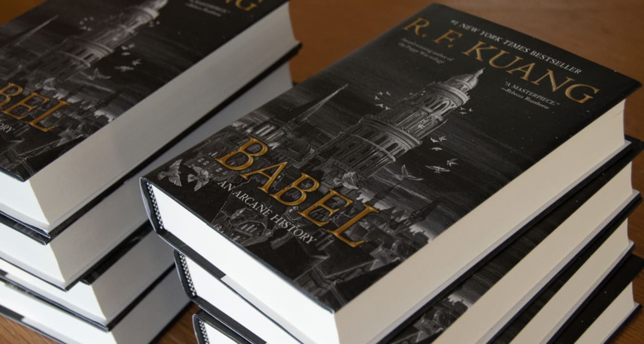 Kuang’s most recent bestselling novel Babel.