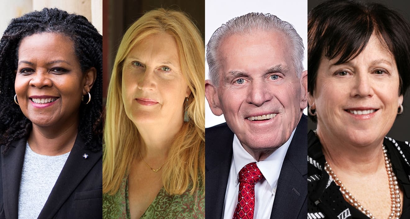 From left: Annette Gordon-Reed, Jennifer Finney Boylan ’80, Larry McHugh, and Donna S. Morea ’76, P’06