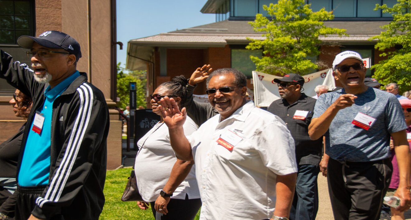 Members of the class years ending in 3 and 8 attend of Wesleyan’s annual Reunion celebration from May 25 to 27. (Mike Mavredakis)