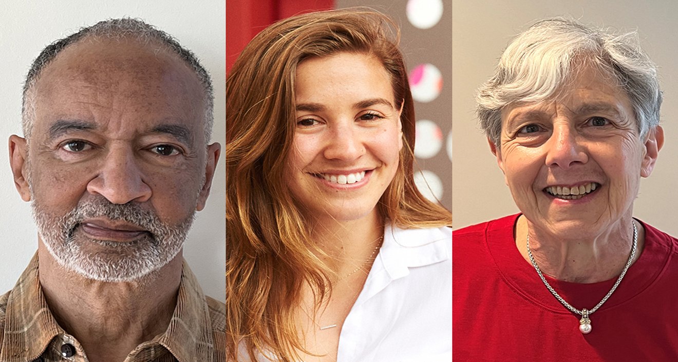 Alumni-elected Trustees William H. Boulware ’71, Dana A. Levy ’12, and Monica G. Noether ’74.