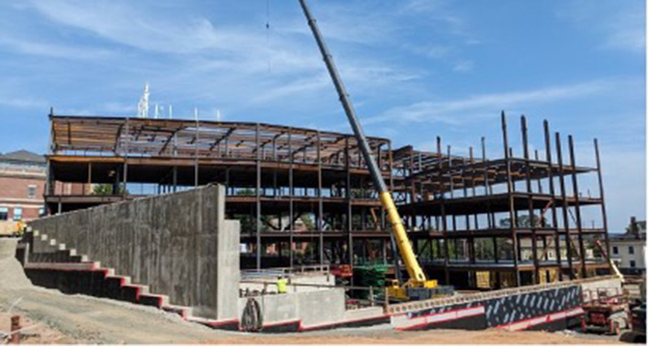 Wesleyan’s New Science Center, which is currently under construction.