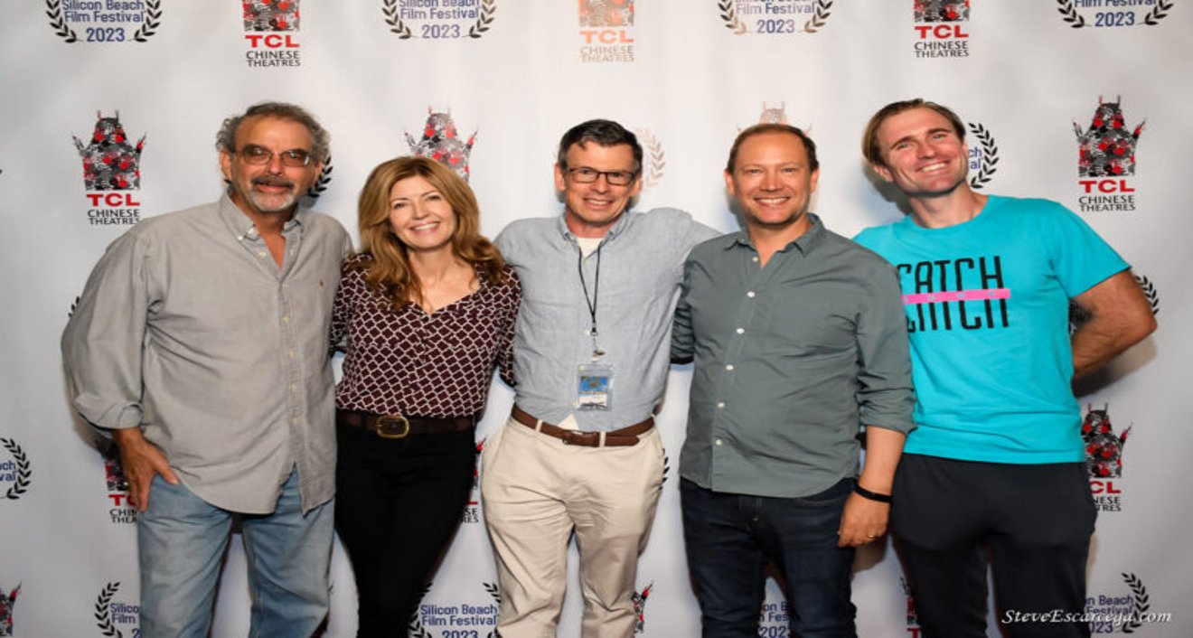 Kiefer (center) and cast members at the Silicon Beach Film Festival. Photo courtesy Mark Kiefer.