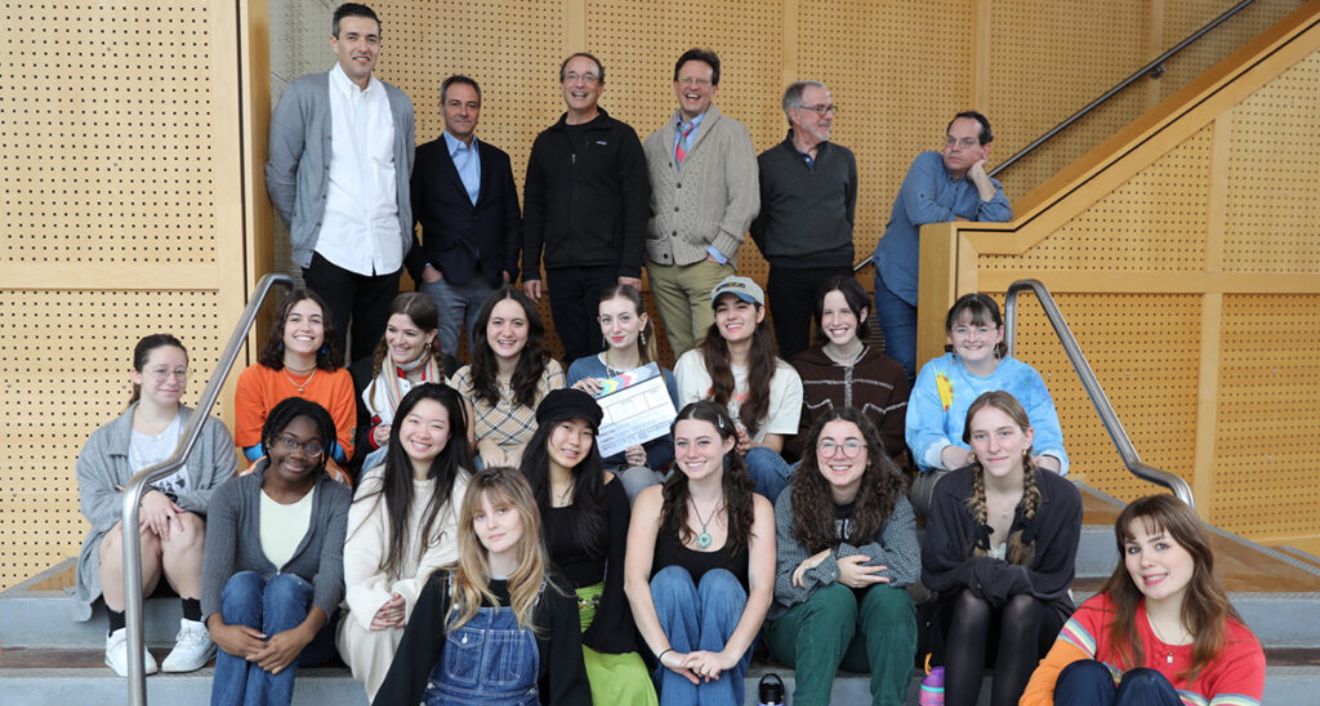 The cast of “A Senior Thesis Film,” created by Frank Capra Prize awardee Anna Graziano ’24. (Photo by Anna Graziano ’24)