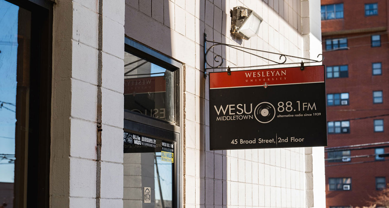 WESU, Wesleyan's campus radio station, started a new program "Engage Radio," which highlights engagement efforts at the university and in the community. (Photo by Meka Wilson)