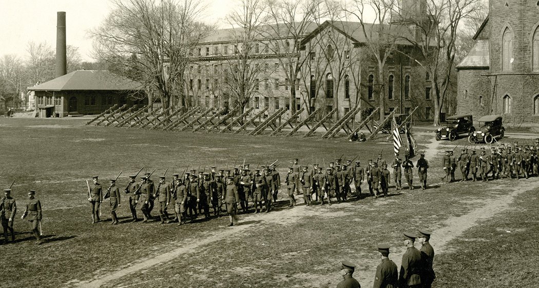 soldiers on andrus field