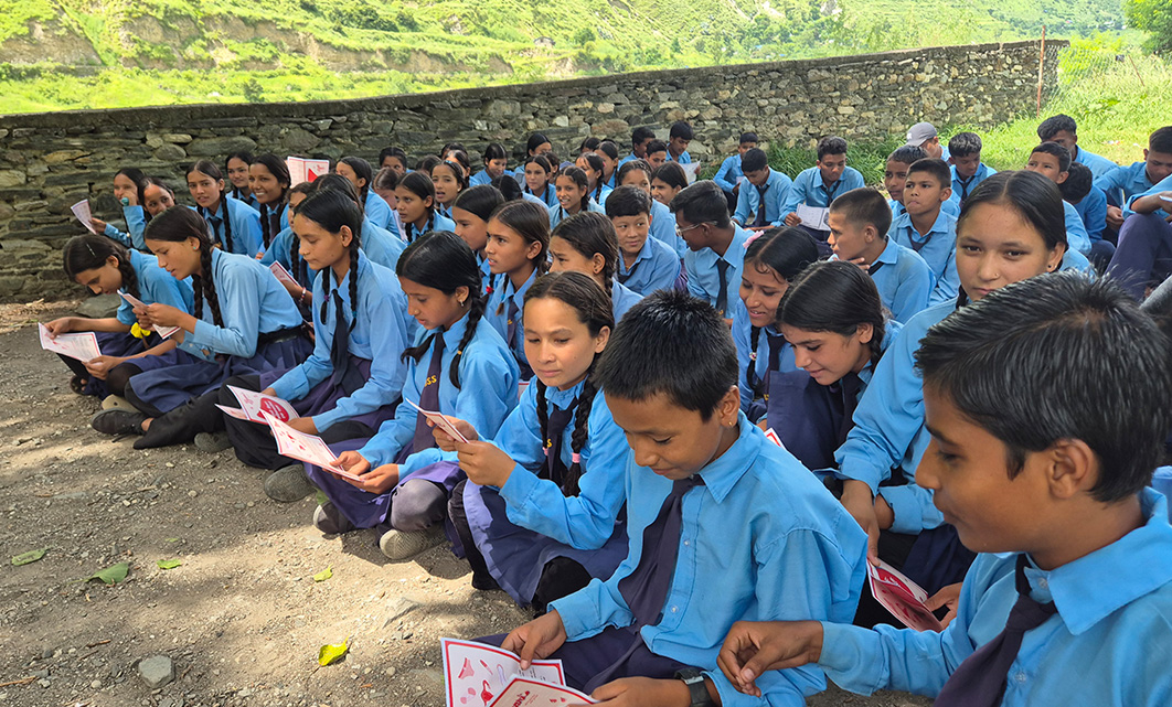 young students in nepal