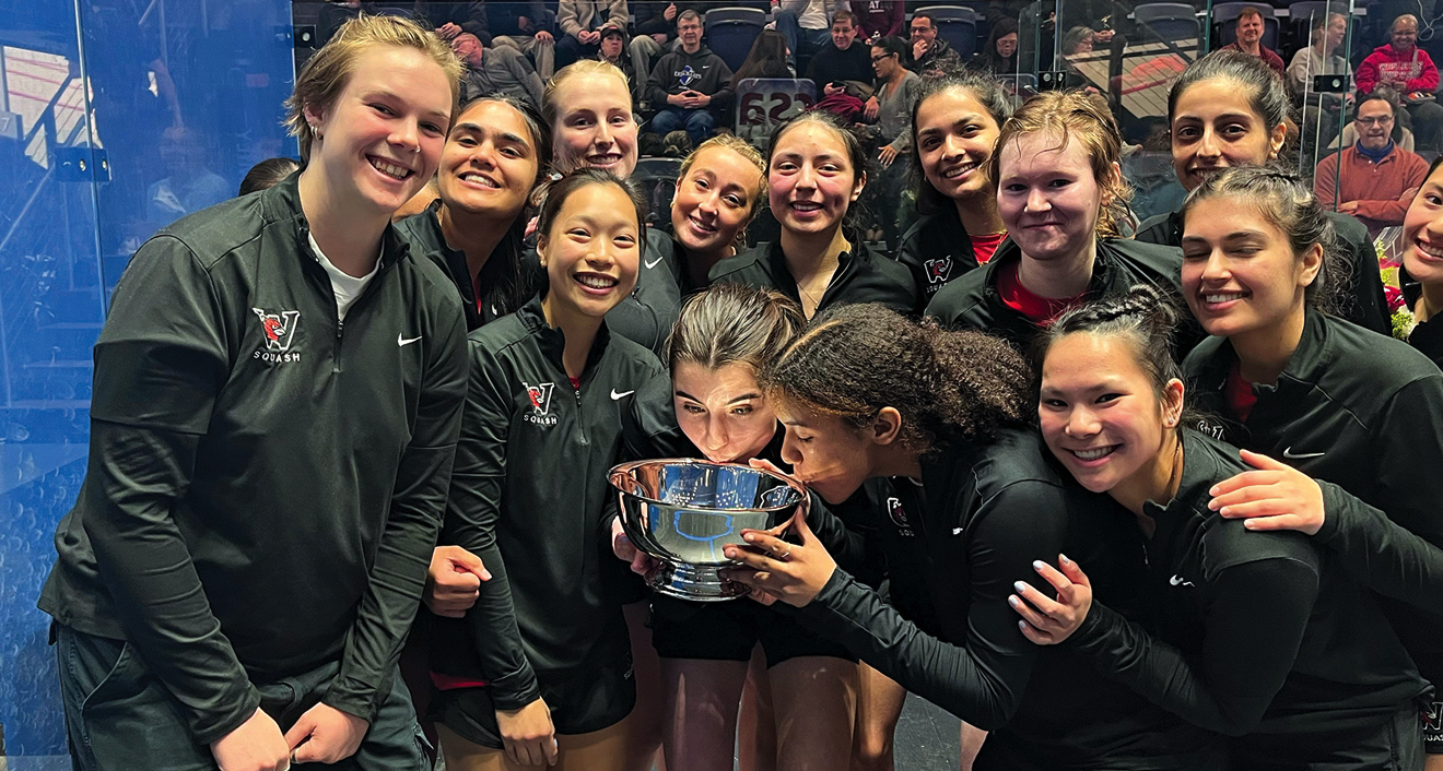 womens squash with trophy