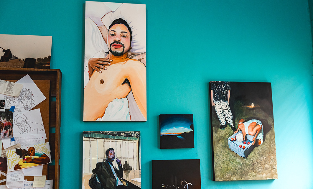 paintings on wall