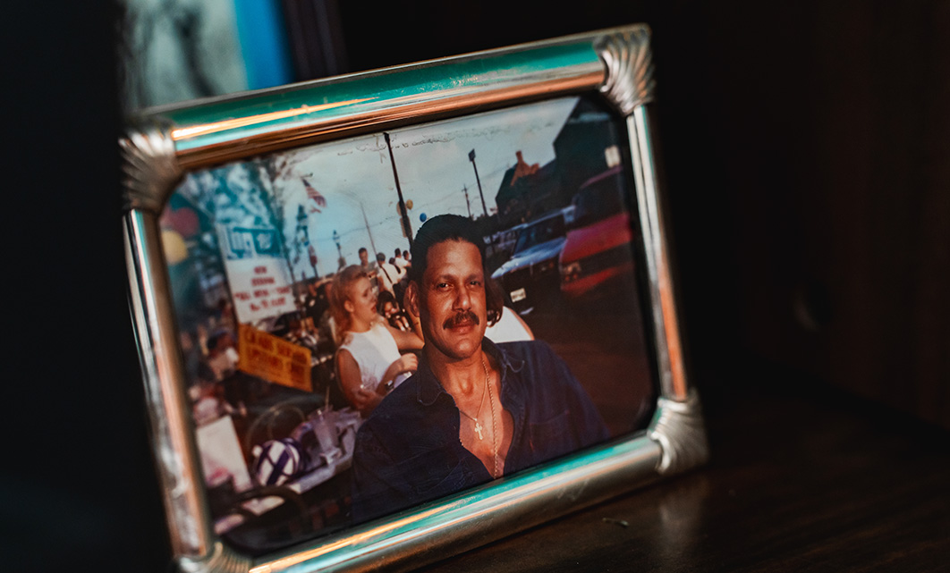 framed photo of man