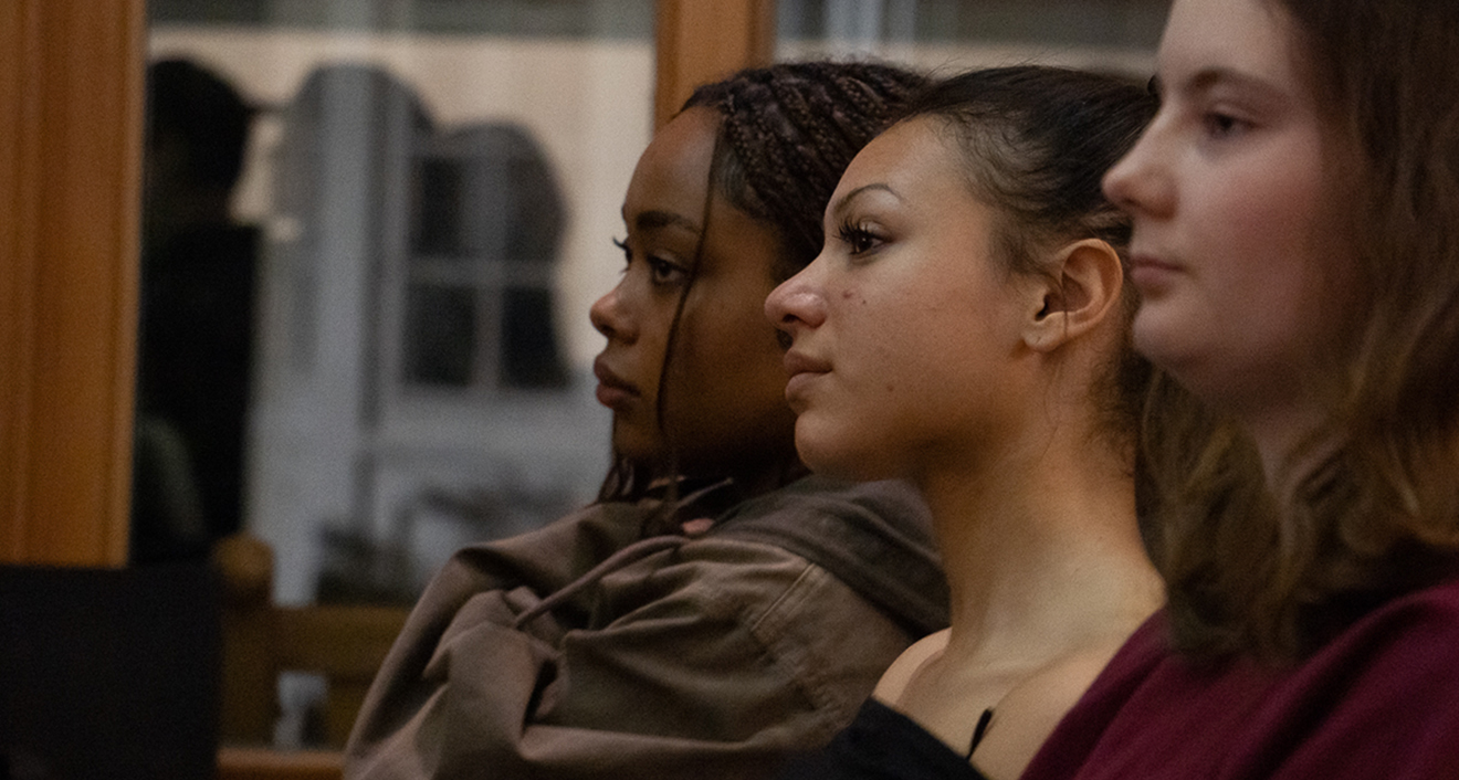 Patricelli Center event students in crowd