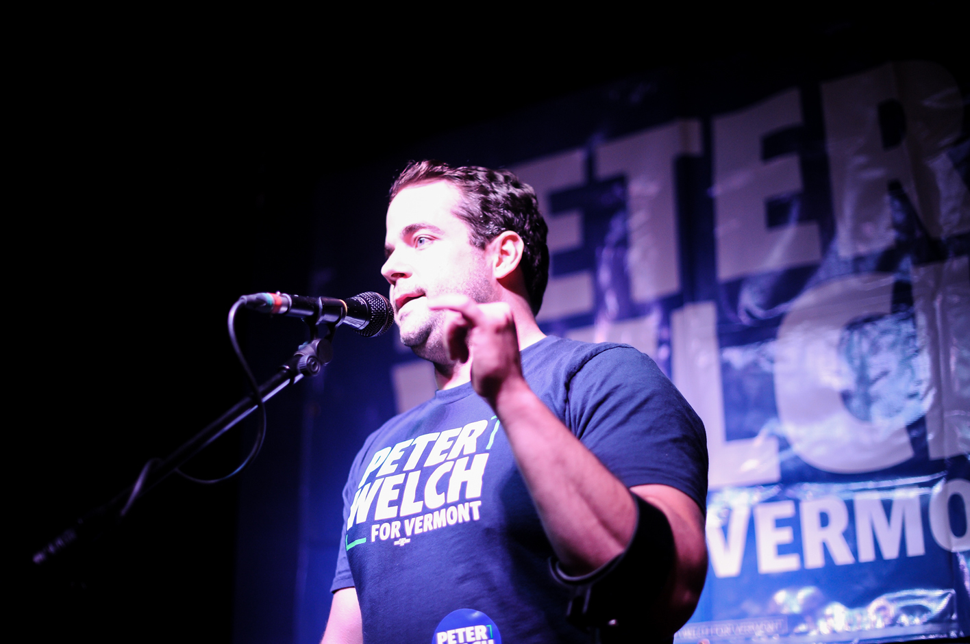 Ryan McLaren in Peter Welch shirt