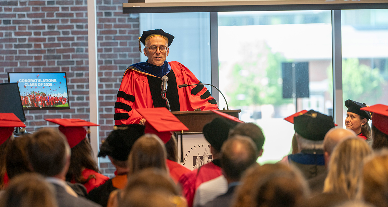 President Michael S. Roth ’78 speaks at special Commencement ceremony