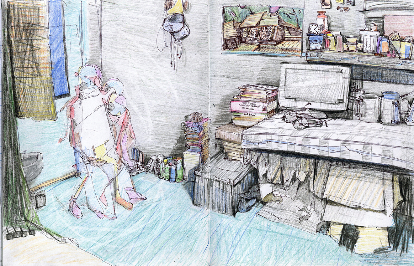 Veronica-May Clark, 'Untitled' (detail), 2025. Colored pencil on paper, 11 x 17 inches.