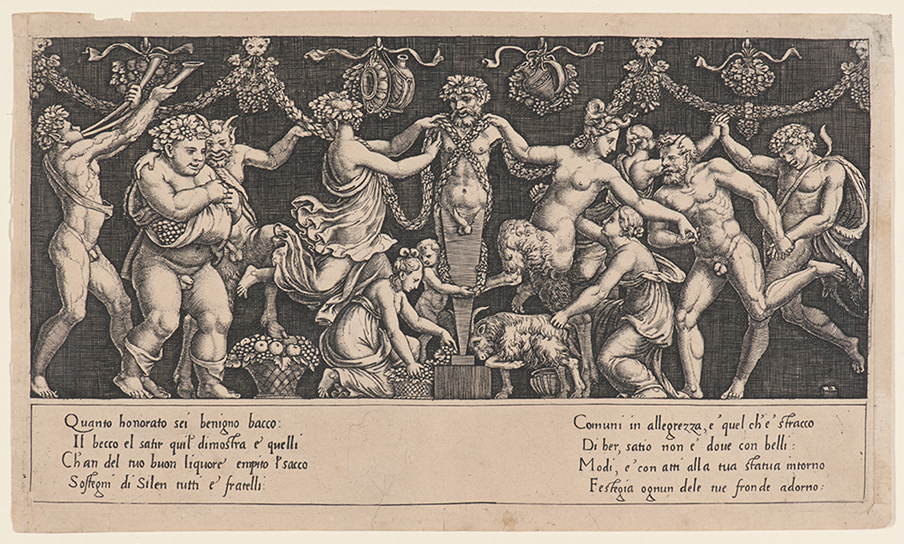 Master of the Die, possibly after Raphael or Giulio Romano, “Sacrifice to Priapus.”