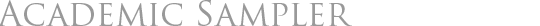Acadamic Sampler