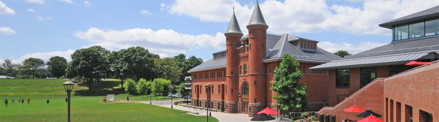 South College and fall trees