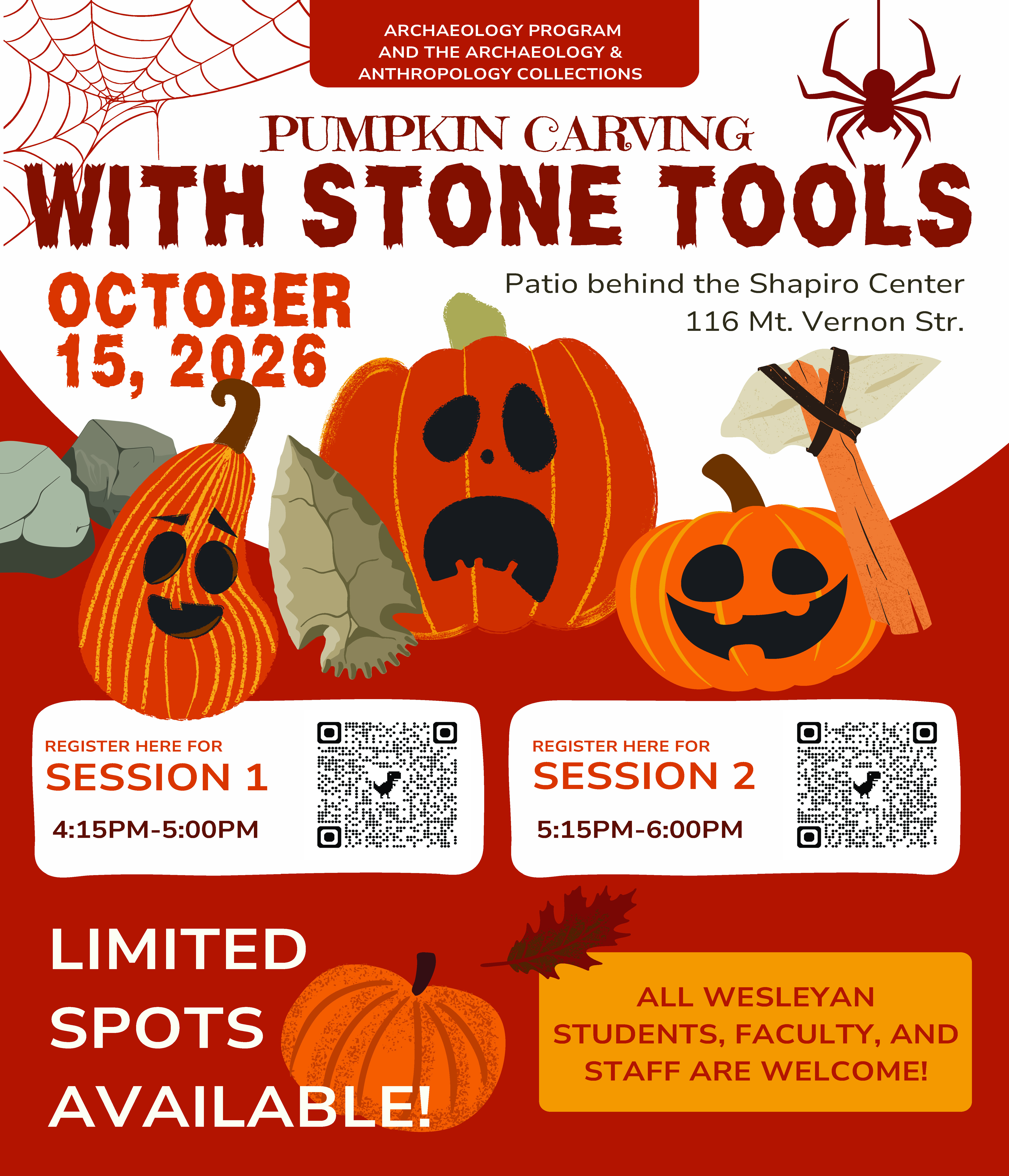Pumpkin Carving Poster With QR Codes