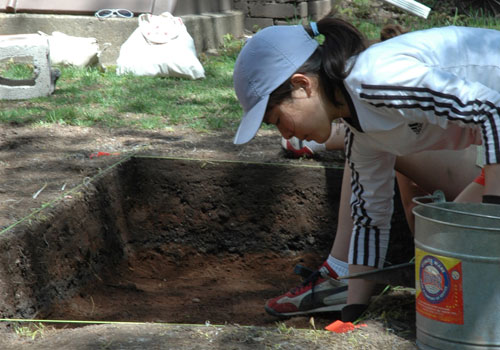 Test excavation unit at Beman Triangle