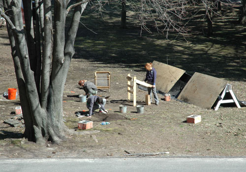 Field Methods students in action at Beman Triangle