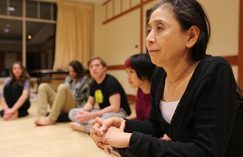 Artist in classroom with students 