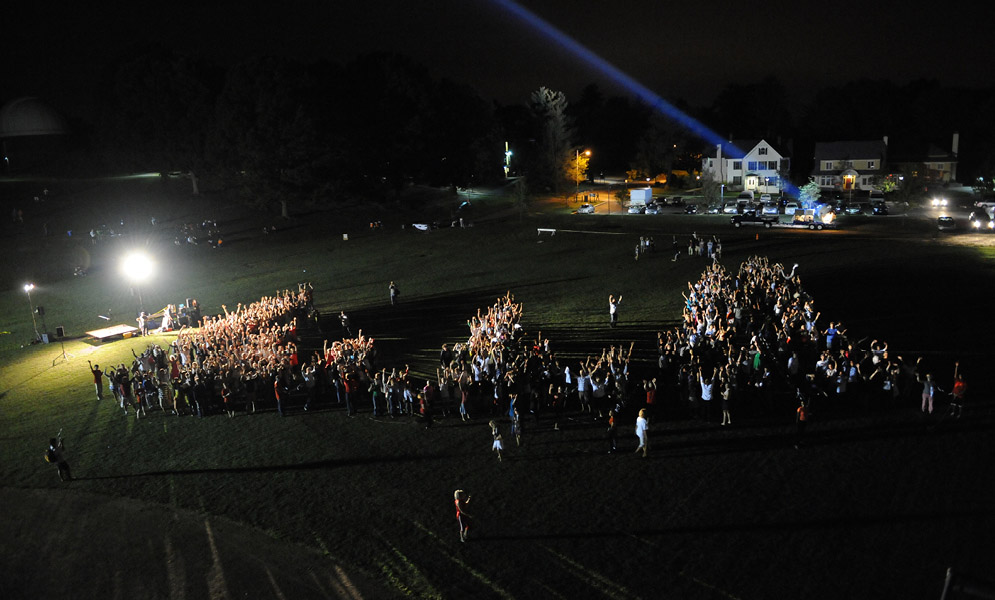 People standing on field