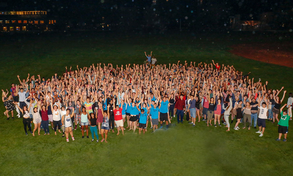 People standing on field