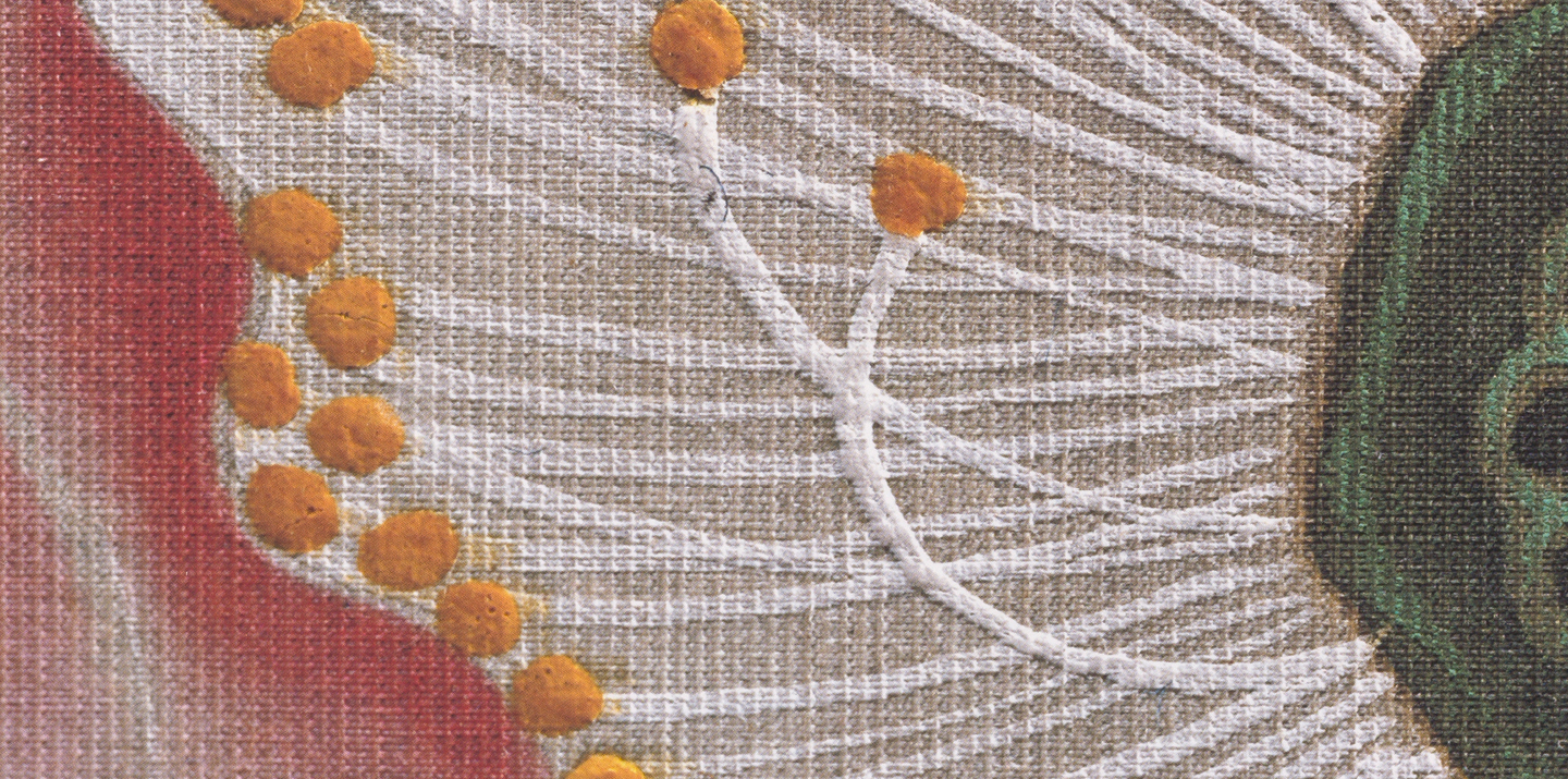 Detail of flower on tapestry 