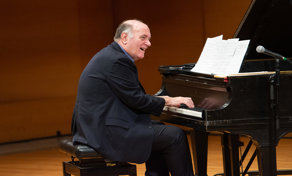 Musicians performing on stage