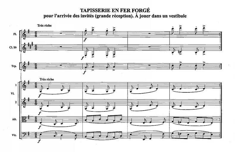 Erik Satie’s “Tapisserie En Fer Forgé”