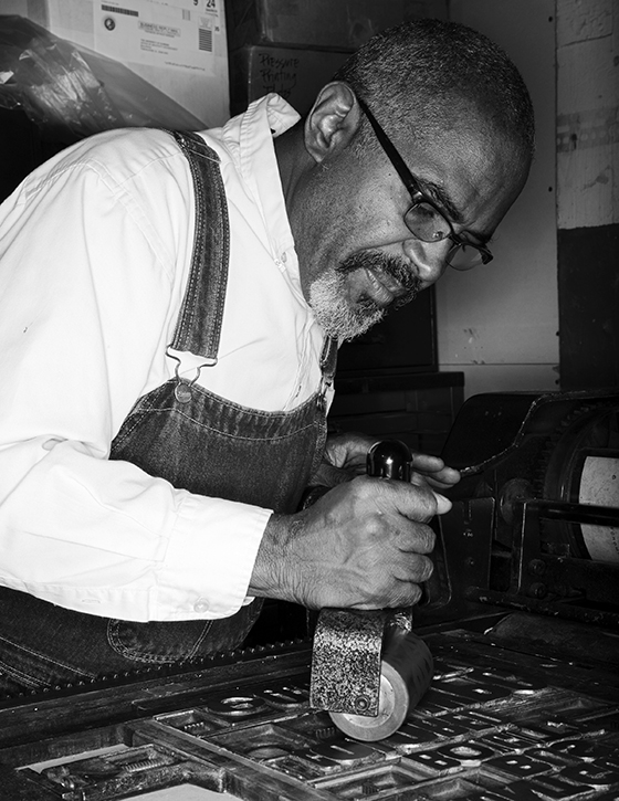 Letterpress printer and book artist Amos Paul Kennedy, Jr