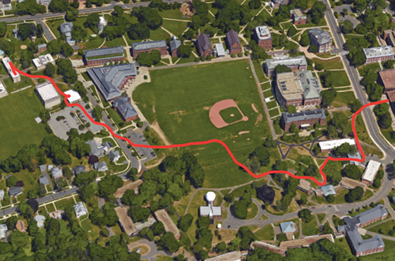 Map of Wesleyan sound walk