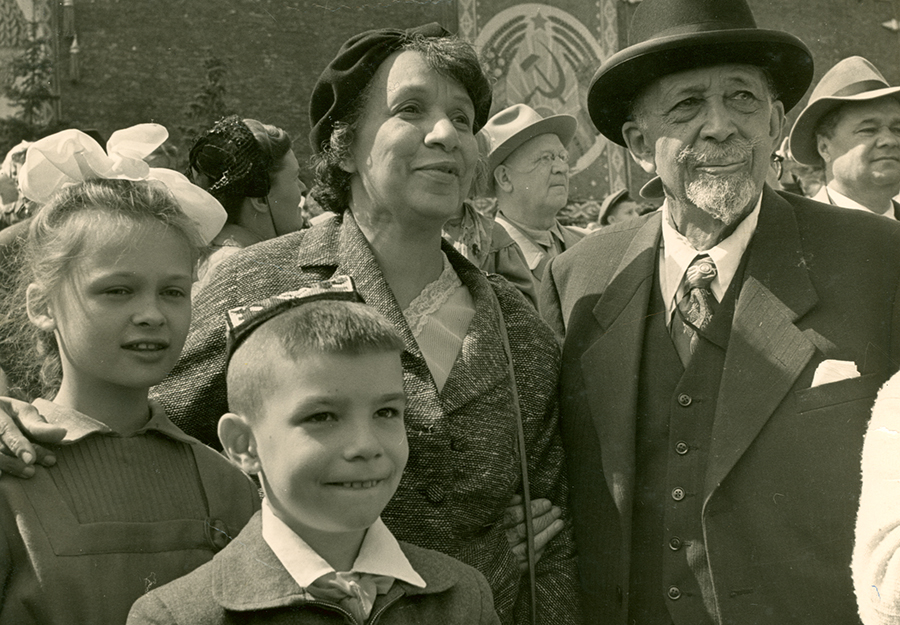 Detail of W. E. B. Du Bois and Shirley Graham Du Bois viewing the May Day parade in Moscow’s Red Square.