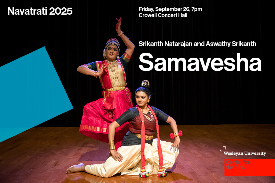 Srikanth Natarajan and Aswathy Srikanth dancing on stage
