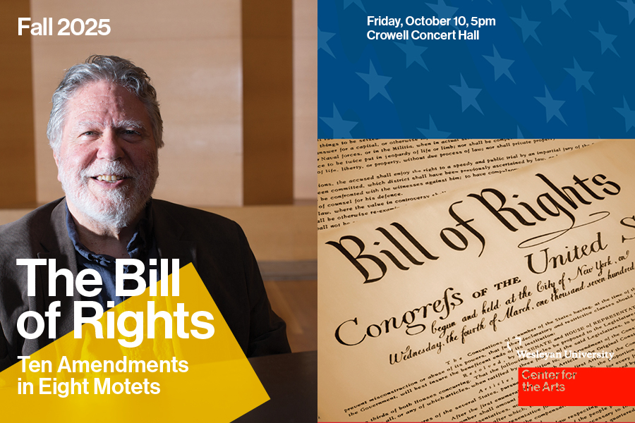 Neely Bruce at piano and The Bill of Rights detail